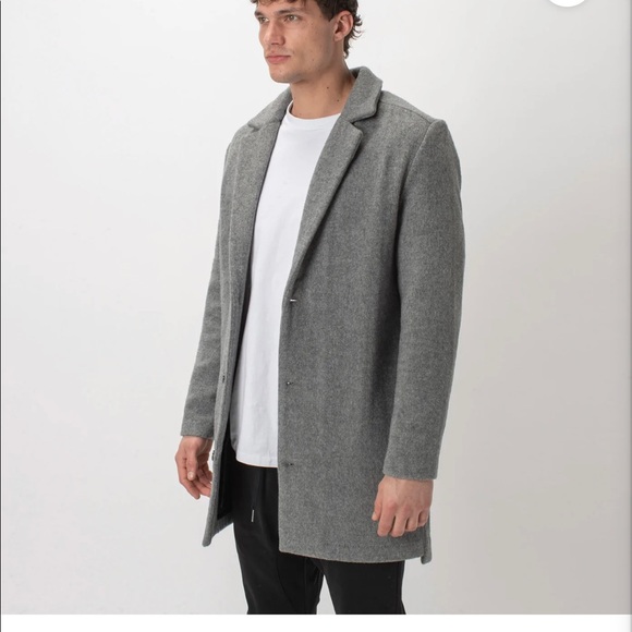 WINTER IS HERE!!! Wool Jacket with Hood, Grey Marle, Small BNWT - Picture 2 of 9